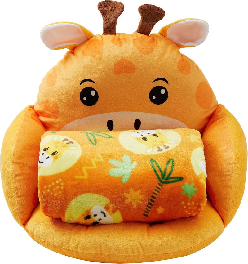 Unicorns & Robots Boys Giraffe Kids Lounge Pillow with Blanket, Plush Animal Cozy Cushion, Playroom Cozy Cushion & Giraffe Room Decor, Ages 3+ - Image 5